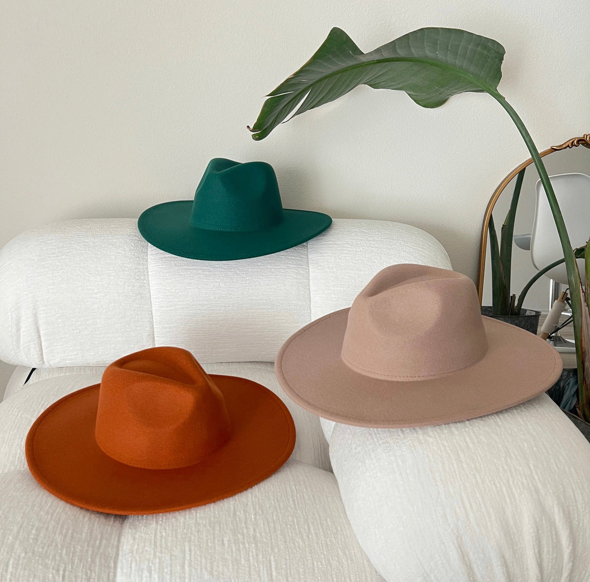 Felt Fedora Hats - Pinch Narrow Crown