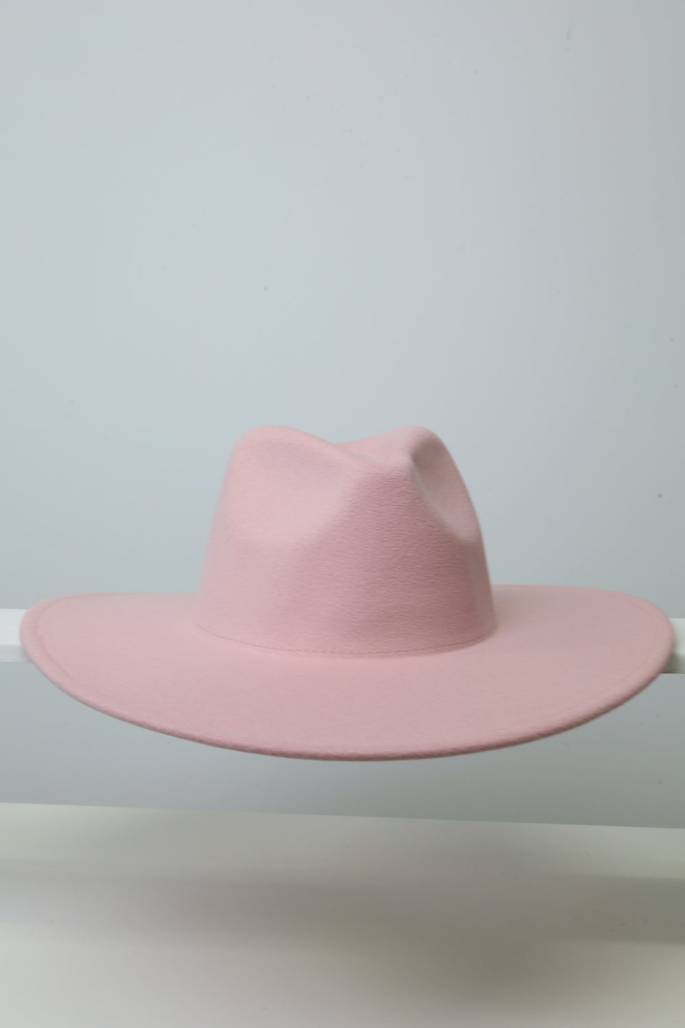 Felt Fedora - Pinch Narrow Crown - Pink