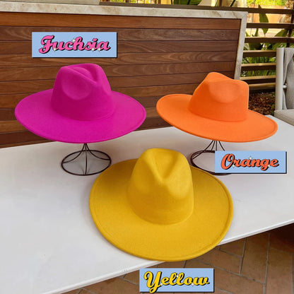 Felt Fedora Hats - Pinch Narrow Crown