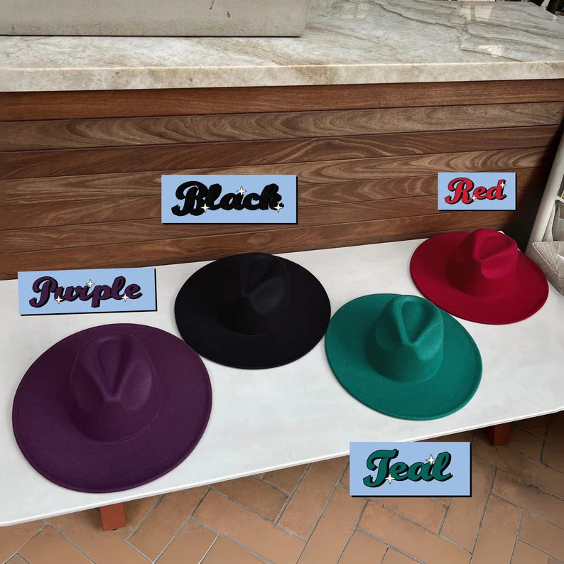 Felt Fedora Hats - Pinch Narrow Crown