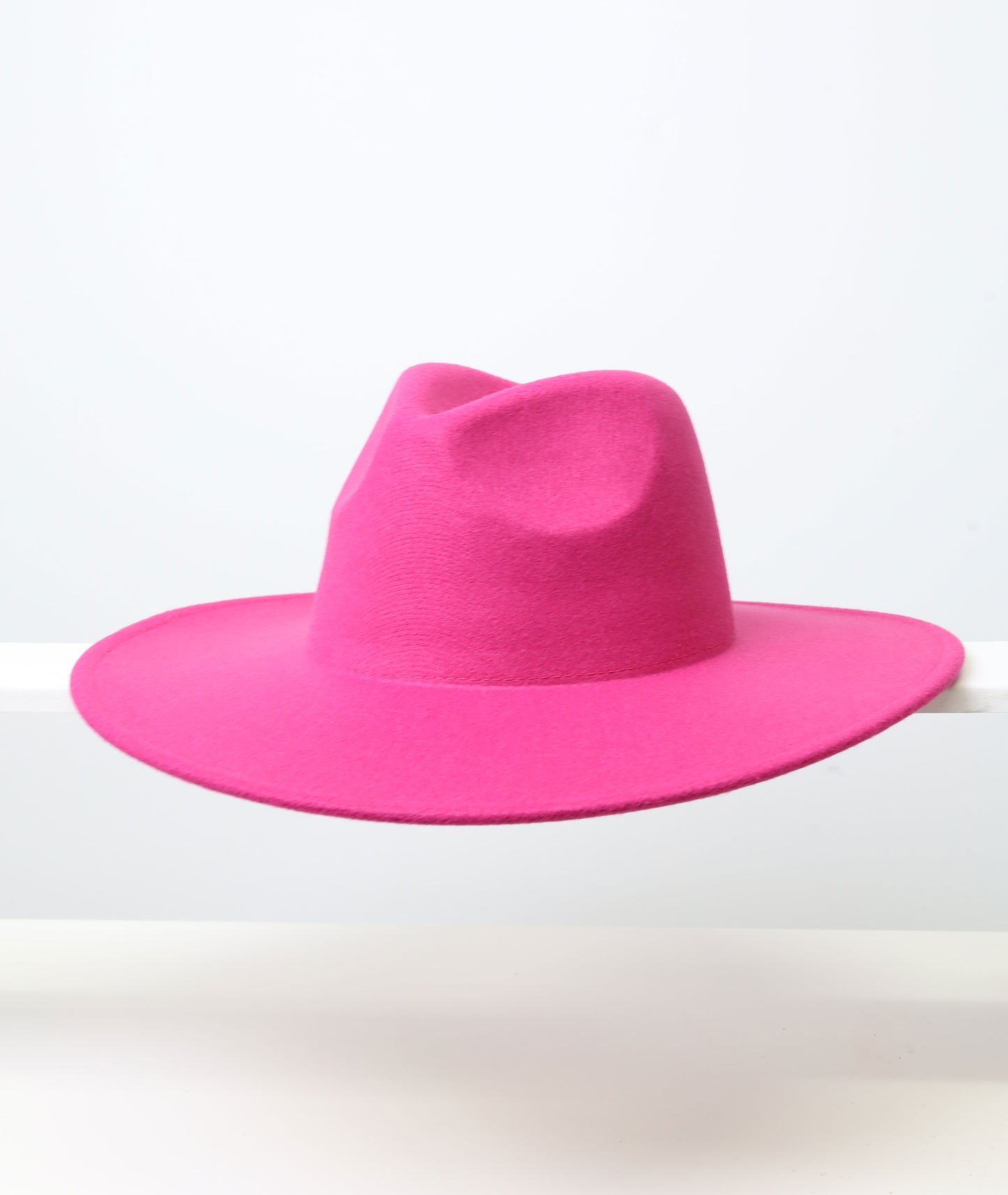 Felt Fedora - Pinch Narrow Crown - Fuchsia