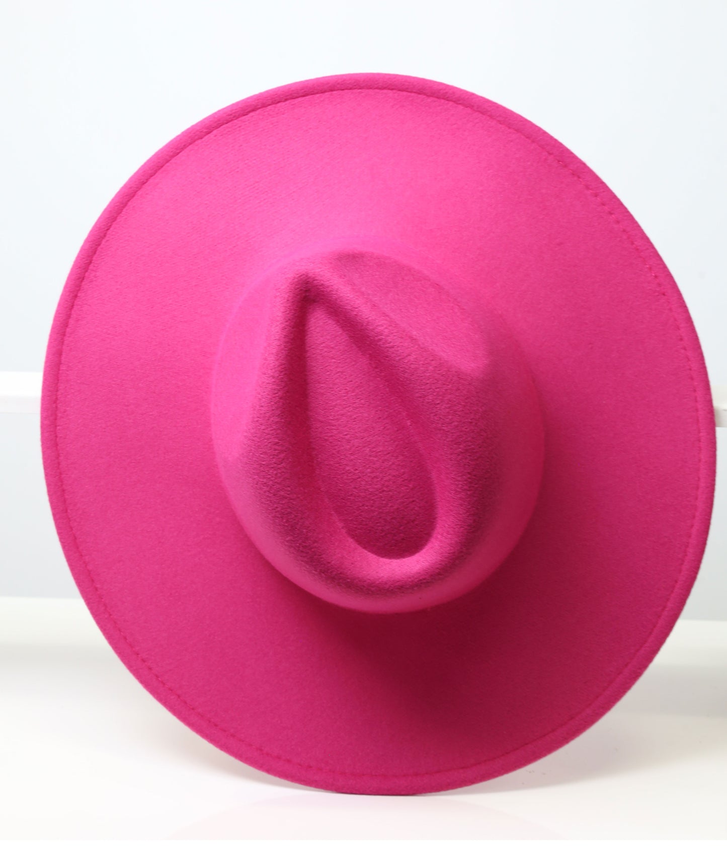 Felt Fedora - Pinch Narrow Crown - Fuchsia