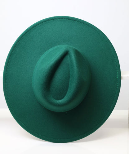 Felt Fedora - Pinch Narrow Crown - Teal