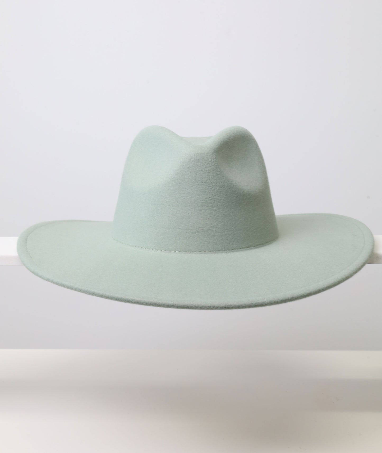 Felt Fedora - Pinch Narrow Crown - Green