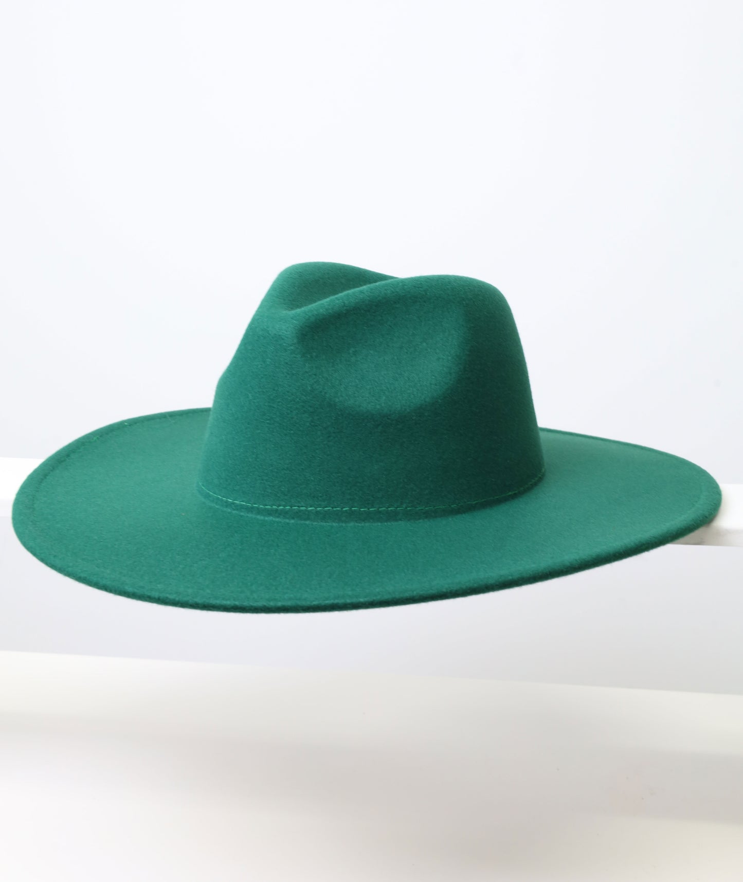 Felt Fedora - Pinch Narrow Crown - Teal