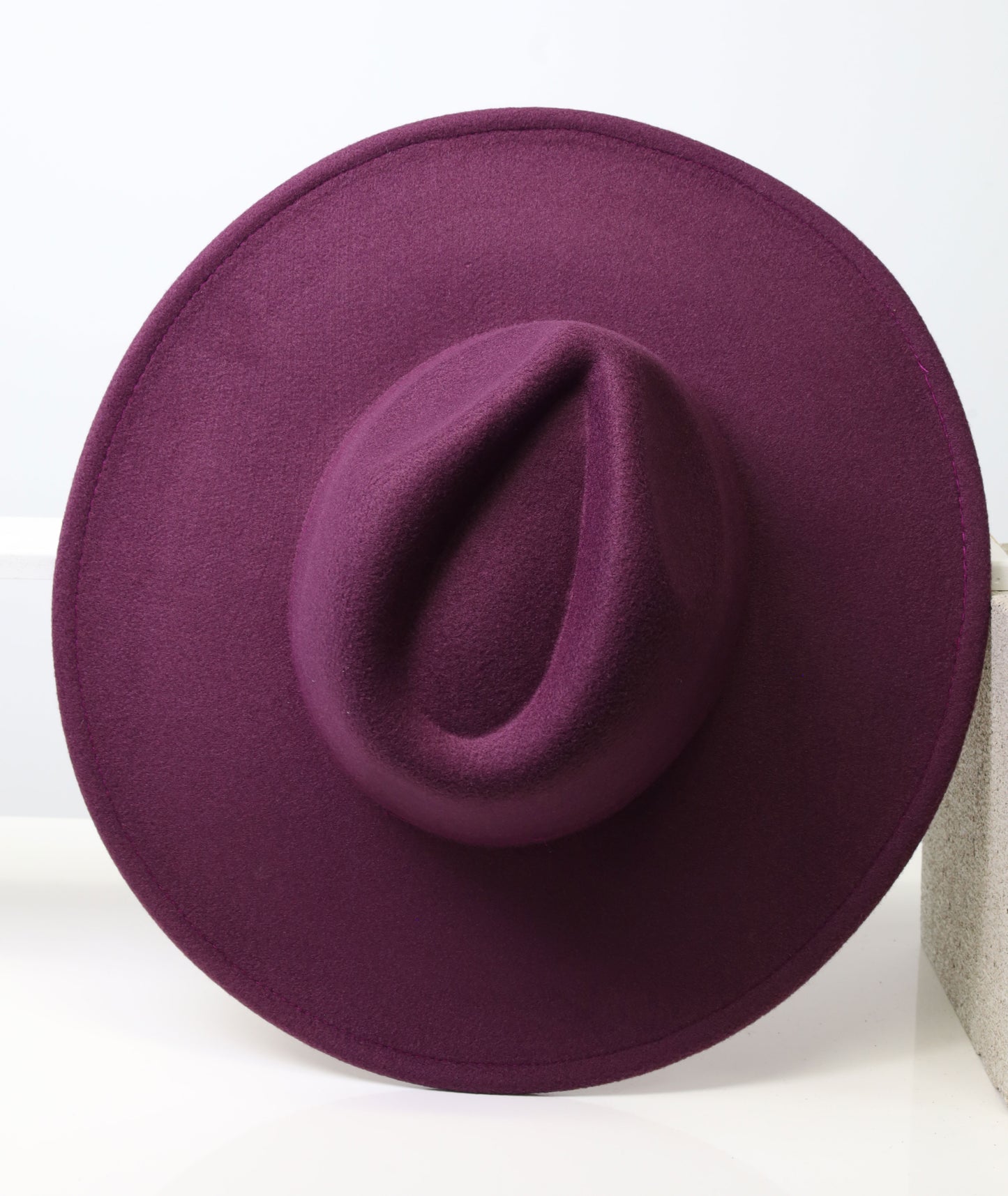 Felt Fedora - Pinch Narrow Crown - Purple