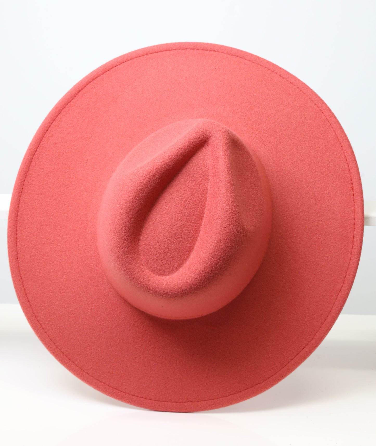 Felt Fedora - Pinch Narrow Crown - Watermelon